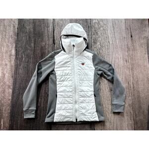 KJUS Mundin Midlayer Golf Jacket Hooded Cherry Hills Country Club Logo White